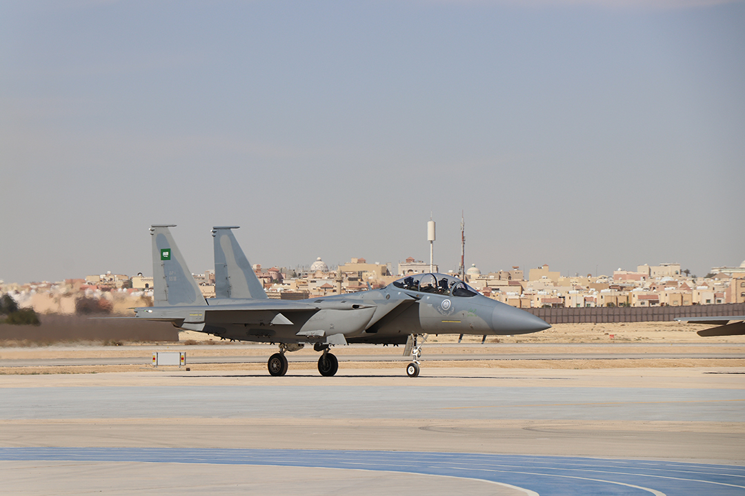 沙特空军的F-15喷气式战斗机