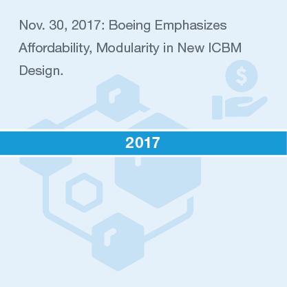 2017年11月30日：波音强williamhill调了新的ICBM设计中的可负担性，模块化。