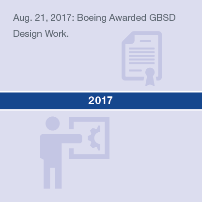 2017年8月21日：波音公司williamhill荣获GBSD设计工作。
