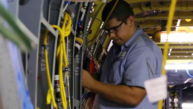 技术员照片在工作。